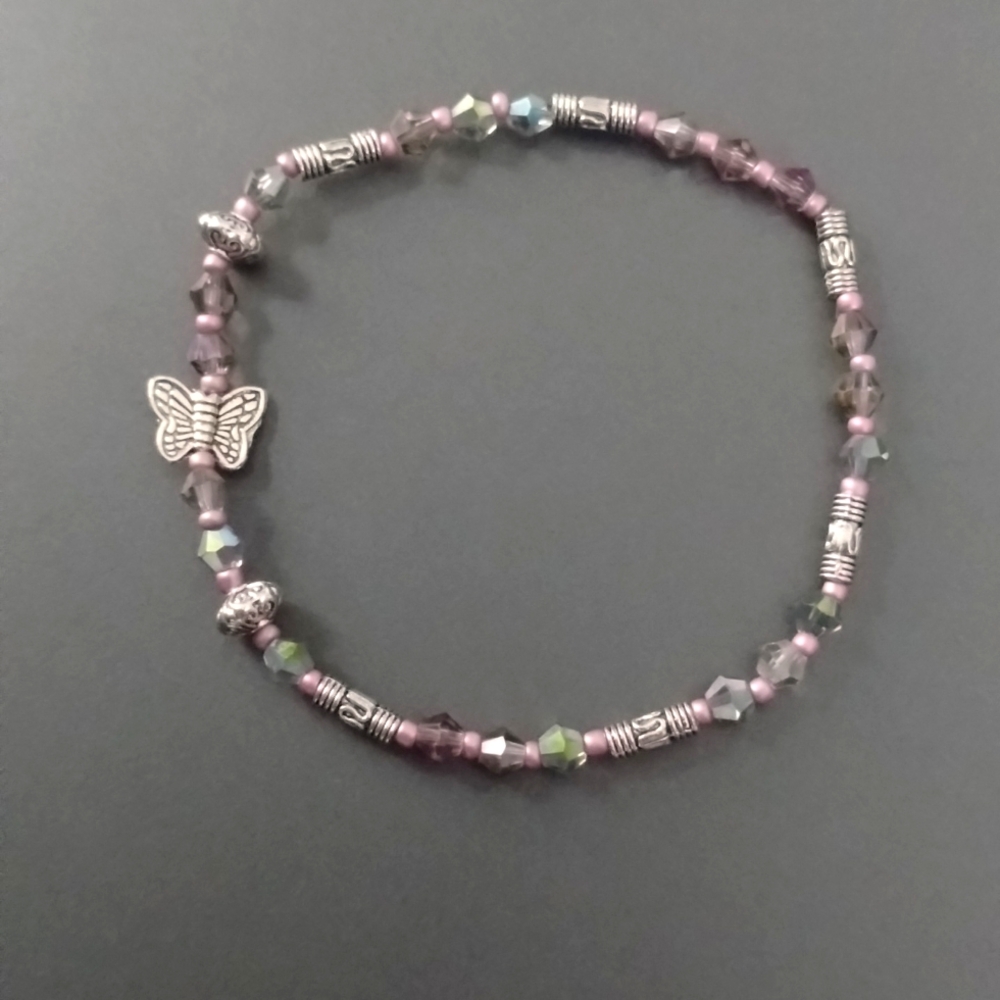Butterfly crystal bracelet